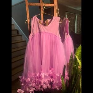 Girls Ruffle Dress-PURPLE